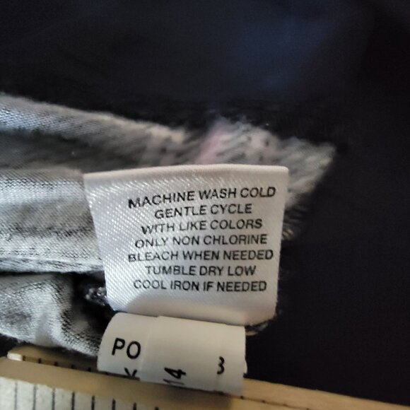 Mason & Mackenzie Y2K womens Plaid & Lace Navy Top XS Sheer Hemline Cami - Picture 10 of 13